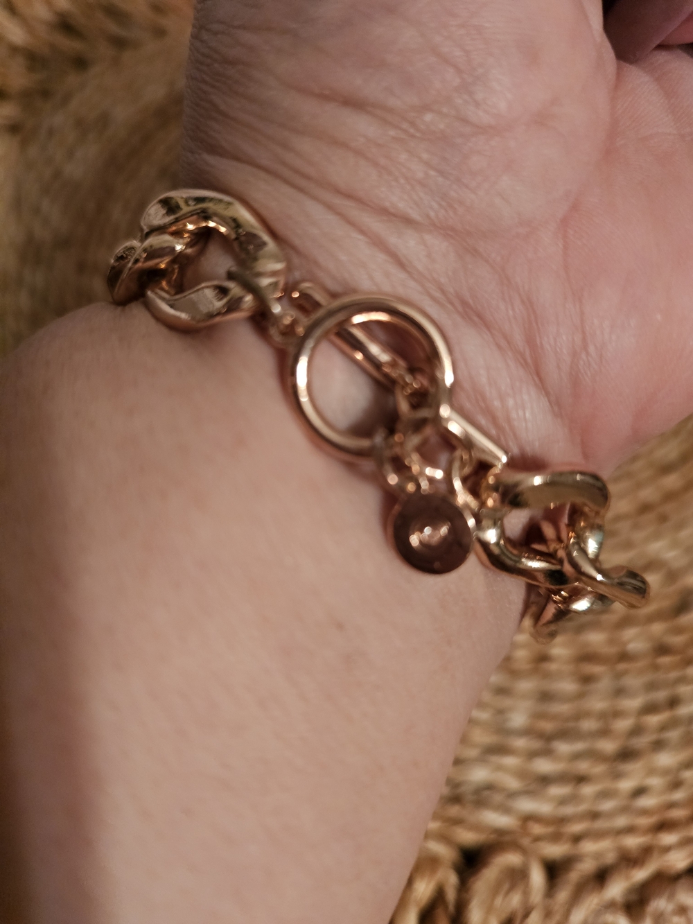 Rose Gold Chunky Chain Bracelet - Women Jewelry